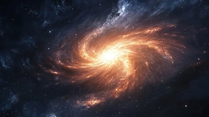 dazzling cosmic vortex swirling amidst starry skies in deep space