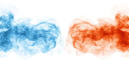 Poster - Colorful abstract water art creates dynamic visual contrast with blue and red hues
