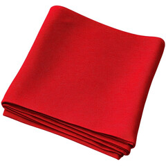 Poster - Vibrant red cloth displayed beautifully to highlight its rich color and versatile use in art and decoration isolated on a white background.