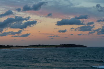 Wall Mural - Sunset view of Long Reef Headland, Sydney, Australia.