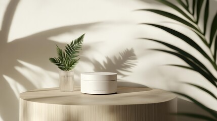 Poster - Product mockup with neutral background, minimalistic packaging, and clear space for e-commerce promotional material