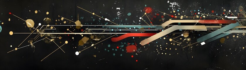 Poster - A dynamic abstract background featuring vibrant colors and striking geometric shapes. This design is perfect for creative projects, digital art, and modern visual presentations.