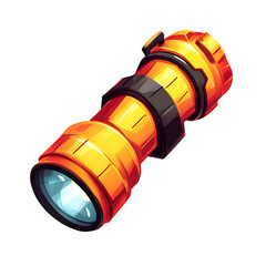 Wall Mural - flashlight cartoon isolated on white background full depth of field