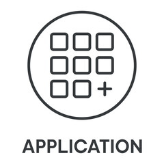 application design icons, simple style design inspiration for any interface and purpose suitable for symbols and more