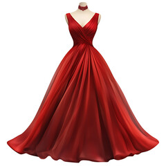 Wall Mural - evening dress cartoon isolated on white background full depth of field