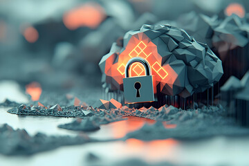 Poster - Securing Digital Assets: Abstract Data Protection Concept