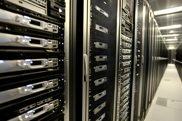 Poster - Rows of Servers in a Modern Data Center Facility