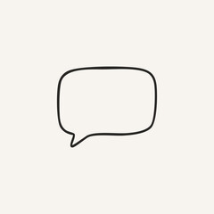 Poster - vector illustration of chat balloon element with one line style