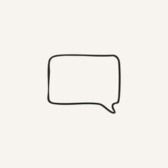 Poster - vector illustration of chat balloon element with one line style