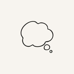 Poster - vector illustration of chat balloon element with one line style