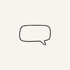 Poster - vector illustration of chat balloon element with one line style