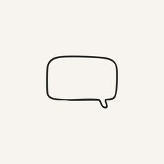 Poster - vector illustration of chat balloon element with one line style