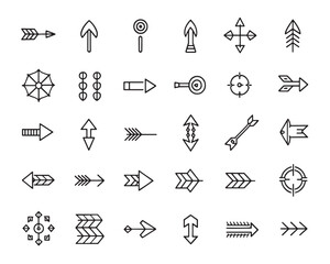 Poster - arrow line art vector design collection