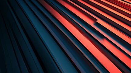 Poster - Abstract Background With Blue And Red Lines Light Reflecting and Angular Pattern