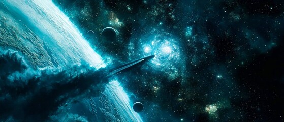 Wall Mural - explore the mysteries of space, including planets, stars, and galaxies.
