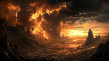 Wall Mural - embrace the abstract beauty created by nature's fury.