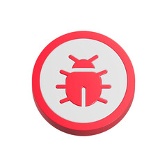 Poster - bug icon graphic resources rendering 3d symbol