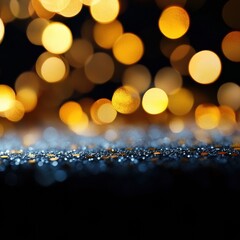 Aufkleber - Cinematic Bokeh Luxury Golden Particle Illumination for Award Show Branding, Digital Marketing, and Premium Event Storytelling in  Resolution