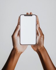Fototapete - Digital Accessibility Spotlight Inclusive Communication Tech for National ASL Day - Minimalist Smartphone Mockup Empowering Silent Interaction Design