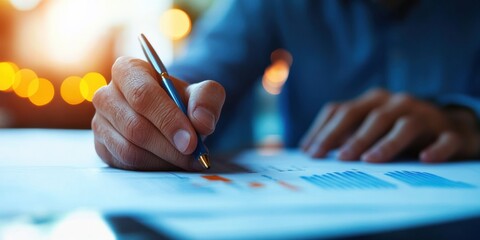 Leinwandbilder - Minimalist Business Intelligence Data-Driven Decision Making with Sleek Blue Analytics Dashboard - AI-Enhanced Professional Workflow Optimization for Modern Enterprises