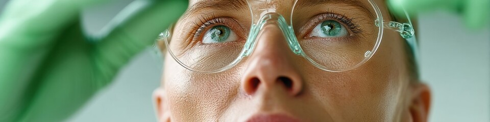 Aufkleber - Futuristic Healthcare Vision Transparent Eyewear Meets Precision Optics - Innovative Medical Technology and Professional Diagnostic Aesthetic