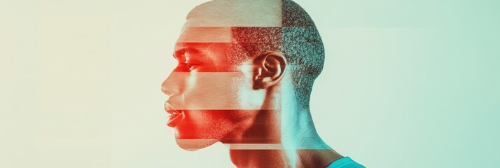 Poster - Neurodivergent Innovation Dual-Tone Digital Portrait Exploring Cognitive Diversity, AI-Enhanced Psychological Insights for Modern Workplace Empowerment