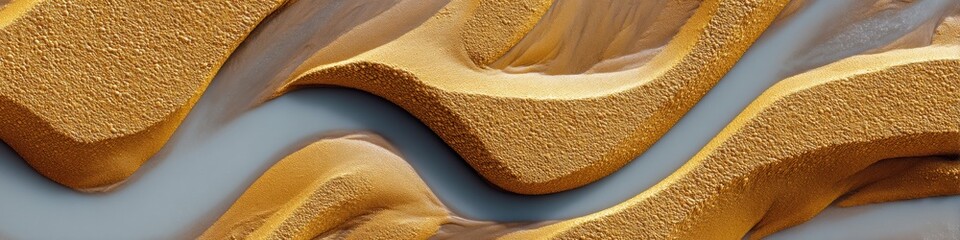 Aufkleber - Climate Crisis Visualization Aerial Topographic River Patterns Revealing Glacial Melt Dynamics in High-Resolution Environmental Science Documentation