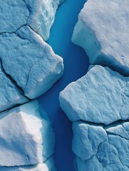 Aufkleber - Climate Crisis Visual Fragmented Arctic Glacier Revealing Global Warmings Impact - Aerial Environmental Documentary for Sustainability Communication and Ecological Awareness
