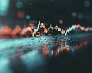 Leinwandbilder - Futuristic Financial Analytics Immersive Digital Stock Market Visualization with Holographic Data Projection - Next-Gen Trading Intelligence and AI-Driven Market Insights