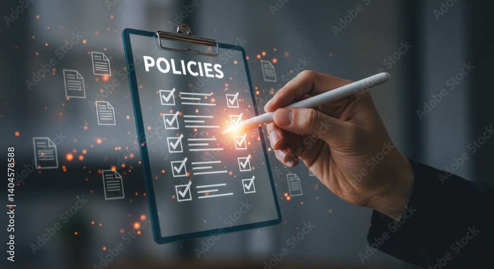 Policy Compliance: Checking Regulations Stock Photo | Adobe Stock
