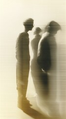Aufkleber - Liminal Identities Blurred Digital Nostalgia and Post-Analog Human Silhouettes - Experimental Visual Communication for Gen Z Creative Narratives