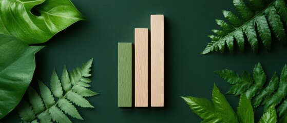 Poster - Green Finance Revolution Eco-Conscious Investment Growth Visualization with Natural Textures - Sustainable Banking Performance Analytics for Climate-Positive Portfolios