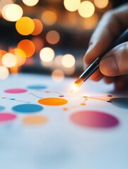 Leinwandbilder - Data Visualization Mastery Innovative Soft Focus Analytics with Vibrant Color Mapping - Digital Strategy Insights for Next-Gen Business Intelligence