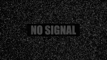 Poster - No Signal Static Television Screen Effect Animated Background For Transitions And Compositing