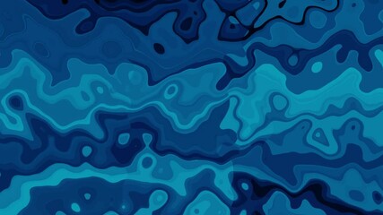 Poster - Organic blue liquid flow with abstract pattern animation for modern design.Abstract blue liquid pattern animated background with subtle organic flowing shapes.