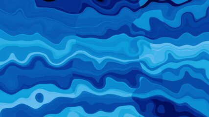 Poster - Blue wavy pattern animation with fluid movement and depth effects.Blue abstract wavy pattern background animation with fluid movement and depth