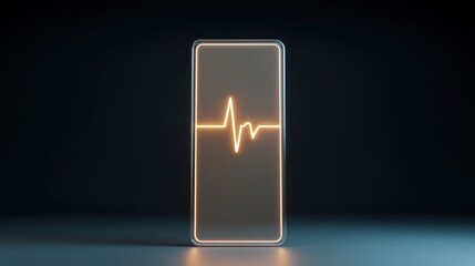 Poster - Heart rate monitor displaying vital signs with a glowing pulse light symbolizing health and wellness in modern medicine