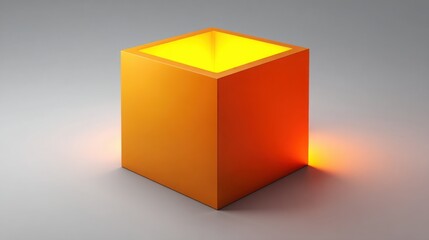 Poster - Serene candle casting a warm glow on a soft grey background, evoking a sense of calm and tranquility