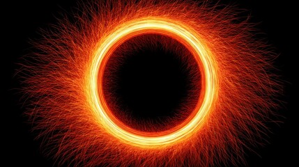 Poster - Striking visual of a fiery of flames dancing with energy against a dark background creating a dramatic scene