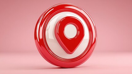 Poster - Eye-catching red and white marker pen on a blue background with luminous gradient creating a striking visual contrast