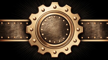 Poster - Metal gear set against a black background creating a striking visual contrast and emphasizing industrial design elements