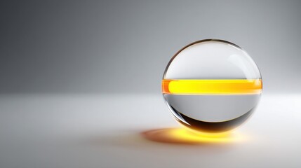Poster - Hollow sphere glass containing a glowing progress bar representing growth and advancement in a modern context