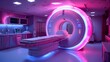 © Ahmad - Modern MRI machine in a brightly lit hospital room.