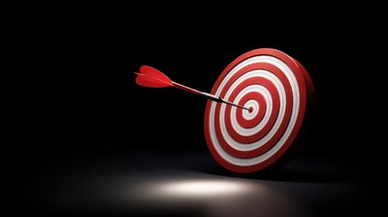 Poster - dart hitting target