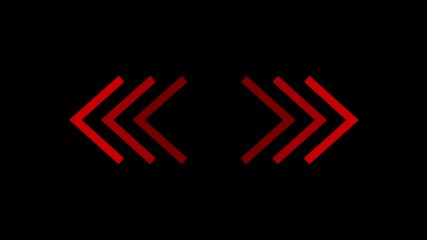 Poster - Red Arrow Graphic Elements Animation On Black Background Corporate Video Transition