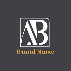 Fototapete - AB logo. Vector business logo design concept illustration symbol