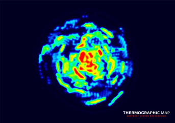 heat map. abstract infrared thermographic background. temperature distribution and data analysis. th