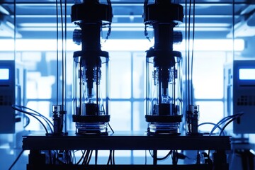 Poster - High-tech laboratory equipment showcasing advanced scientific research processes