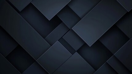 Poster - Abstract dark background with geometric shapes for wallpaper and modern design concept 3d rendering