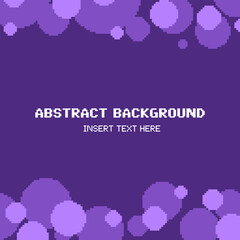 Poster - Purple Glowing Flat Light Frame Background in Pixel Art Style